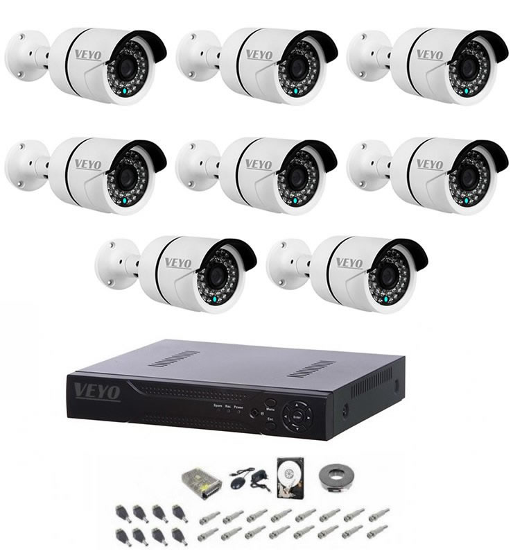 Sistem de supraveghere complet 1080p ext 8 ahd, ir 30 m